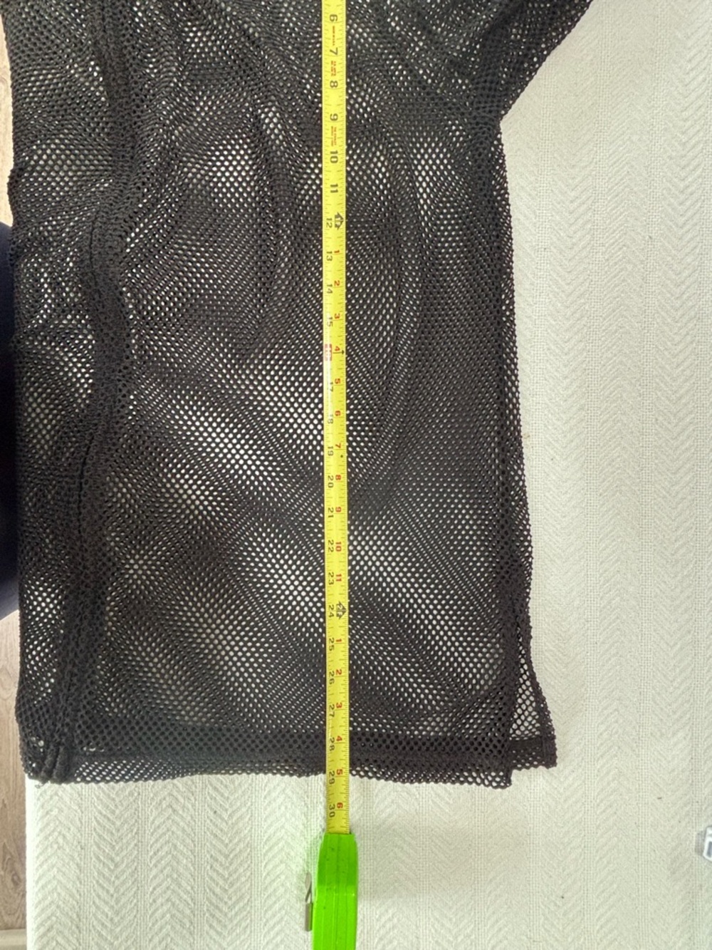 Black Sheer Mesh Zip-Front Swim Coverup Hoodie - Picture 6 of 6